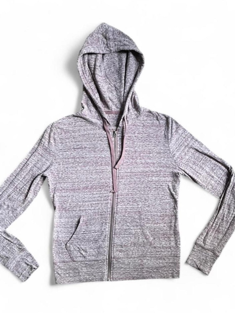 Aeropostale Women’s Heathered Plum Zip Hoodie Sweater size Medium